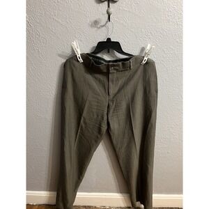 LL‎ Bean Mens 100% Wool 36W charcoal, gray brownish green lot of 2 pants